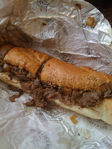 My first Philly cheesesteak and it was yum
