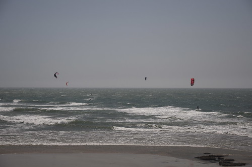 The parasailers and surfers were out at the many beaches I passed.