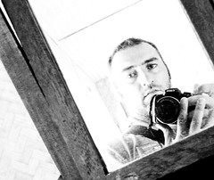 The obligatory shot of oneself in the mirror