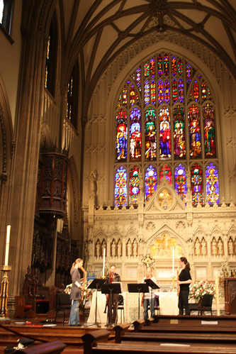 Women performing in Trinity Church