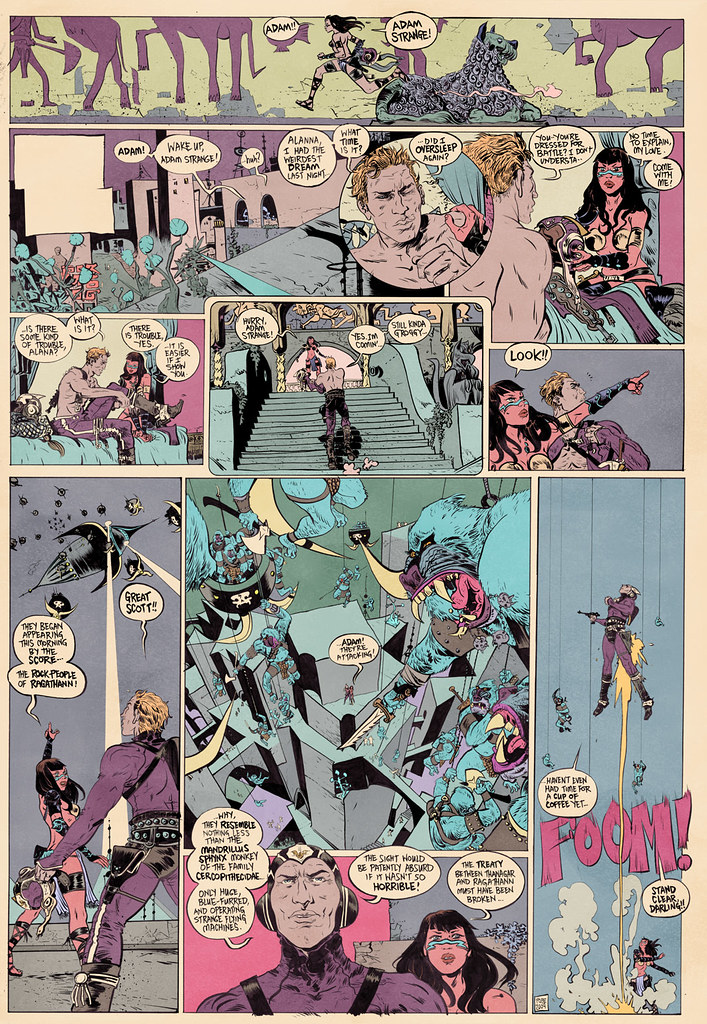 More WEDNESDAY COMICS leakage. This time, Paul Pope does Adam Strange.