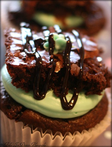 Devil's Food Mint Chocolate Brownie Cupcakes