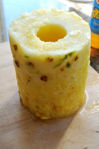 cored and peeled pineapple