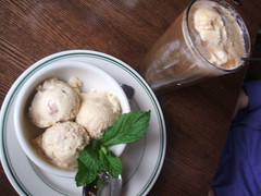 Beer nut ice cream and root beer float