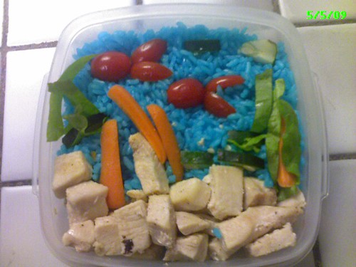 A bento made with whatever I could scrounge in the kitchen
