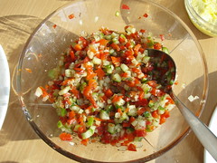 Salat med agurk og peber