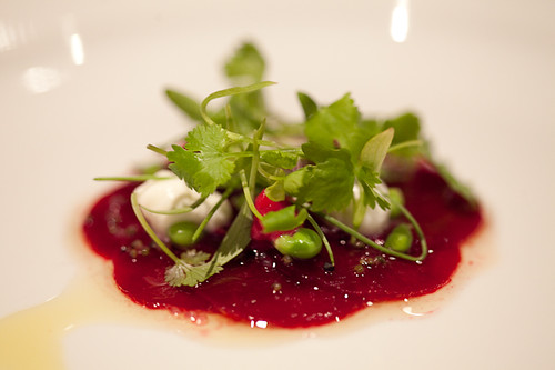 Carpaccio of Beetroot with Lime & Goat's Curd
