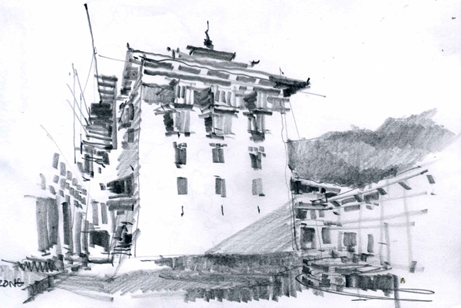 Trongsa Dzong in Trongsa