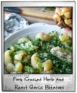 Fork Crushed Herby Potatoes