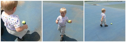 Toddler take on tennis