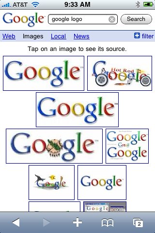 Google Image Search on iPhone