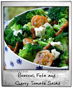 Broccoli Feta and Cherry Tomato Salad