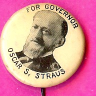 U.S. Political Pin - Oscar S. Straus Governor Jewish New York scan0071