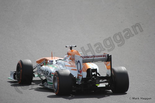 Paul Di Resta in qualifying for the 2013 British Grand Prix