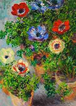 Monet, Claude (1840-1926) - 1885 Anemones en Pot (Christies New York, 2012)