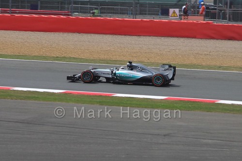 Lewis Hamilton in Free Practice 2 for the 2015 British Grand Prix at Silverstone