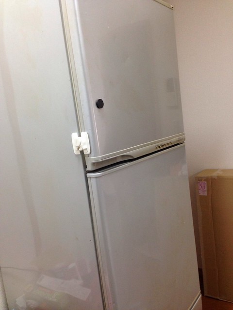 冷蔵庫は大型3ドアです