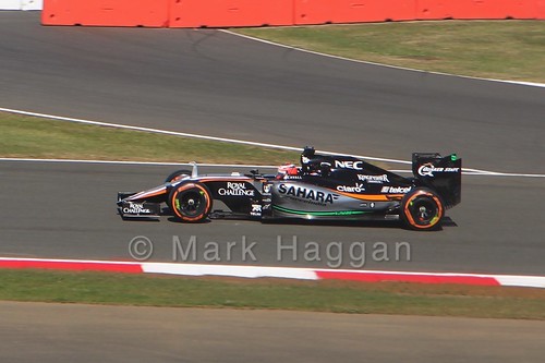 Nico Hulkenberg in Free Practice 1 at the 2015 British Grand Prix at Silverstone