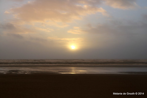 Sunset over Harlech Beach