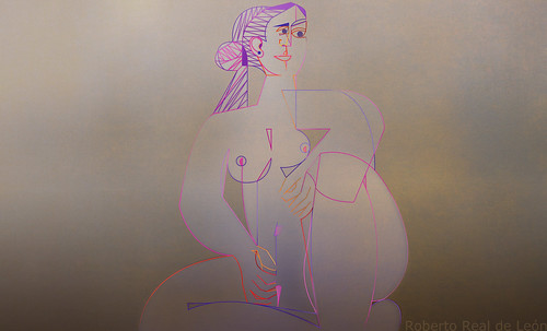 Mujer Sentada, geometrización de Pablo Picasso (1953), abstracción de Roberto Real de León (2013). • <a style="font-size:0.8em;" href="http://www.flickr.com/photos/30735181@N00/8805324277/" target="_blank">View on Flickr</a>