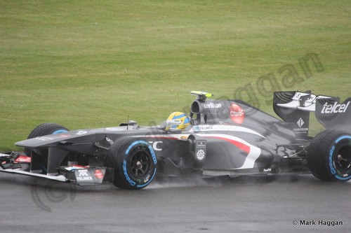 Esteban Gutierrez in Free Practice 1 for the 2013 British Grand Prix