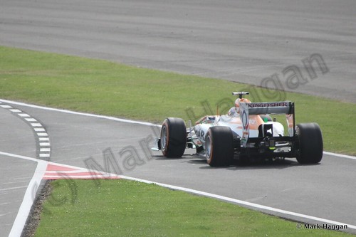 Adrian Sutil in Free Practice 3 at the 2013 British Grand Prix
