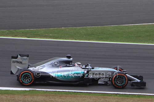 Lewis Hamilton in Free Practice 3 for the 2015 British Grand Prix at Silverstone