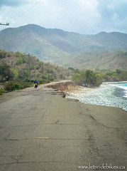 Andrew navigating another section of what was left of road on the East coast of Cuba.