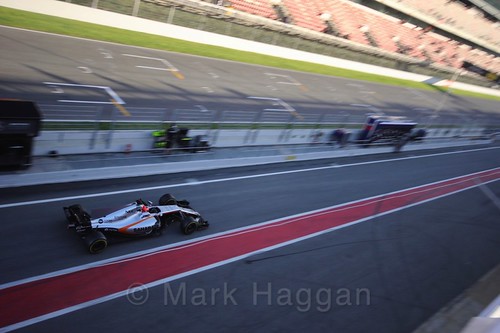 Esteban Ocon in his Force India in Formula One Winter Testing 2017