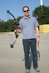 Archery interlude: Sean got a compound bow! • <a style="font-size:0.8em;" href="http://www.flickr.com/photos/27717602@N03/9579531232/" target="_blank">View on Flickr</a>