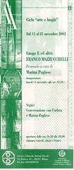 2002-CICLO ARTE E LUOGHI-PERSONALE A CURA DI M.PUGLIESE
