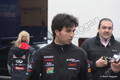 Sergio Perez at Formula One Winter Testing 2014