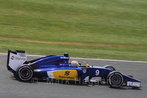 Marcus Ericsson in qualifying for the 2015 British Grand Prix at Silverstone