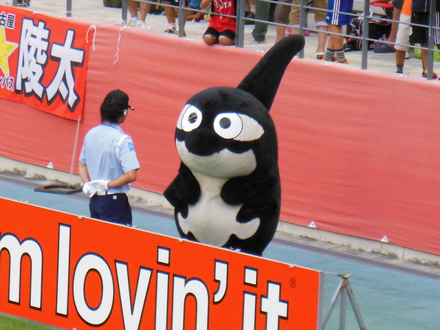 名古屋グランパスエイトのマスコットキャラクター、シャチのグ。｜豊田スタジアム
