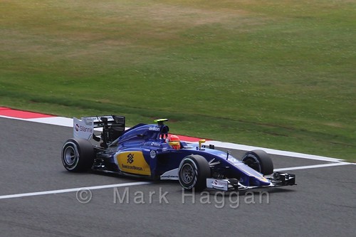 Felipe Nasr in qualifying for the 2015 British Grand Prix at Silverstone