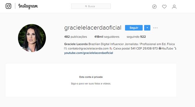 Graciele Lacerda tranca Instagram: &#x27;Pessoas tentando me imitar&#x27;