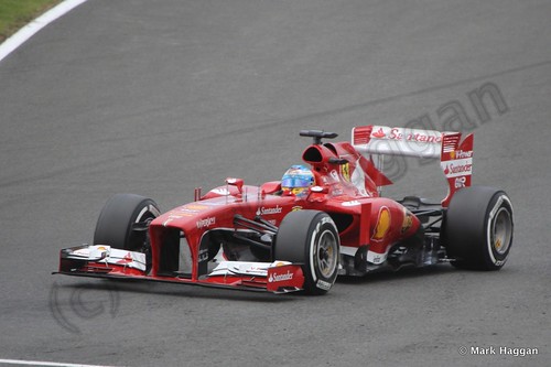Fernando Alonso in Qualifying for the 2013 British Grand Prix