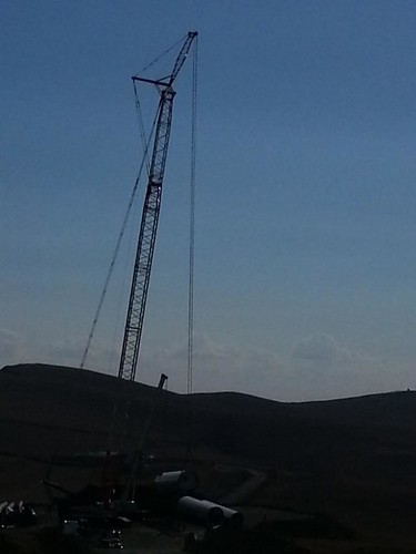 Erection of second turbine in Salkhit wind farm, Mongolia