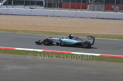 Nico Rosberg in Free Practice 1 for the 2015 British Grand Prix at Silverstone