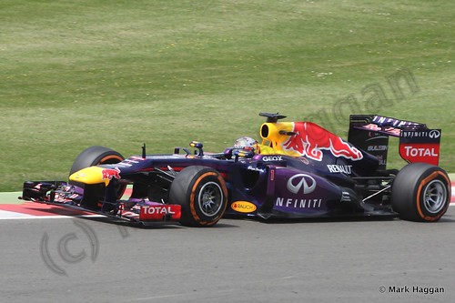 Sebastian Vettel in qualifying for the 2013 British Grand Prix