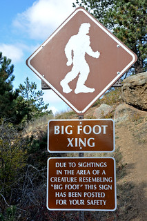 From flickr.com/photos/77846644@N00/10894355103/: Big Foot! Is this for real or is it a joke? Who knows.