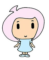 B-Pop Harajuku Blue Pink Pee Wee Chibi Doll SD Anime Kawaii Kodomo Manga Japanimation Animation Omake Otake Cartoon Comic