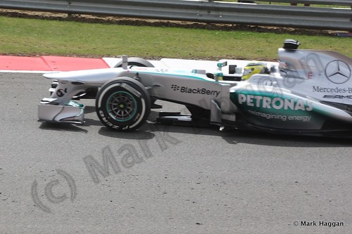 Nico Rosberg in Free Practice 3 at the 2013 British Grand Prix