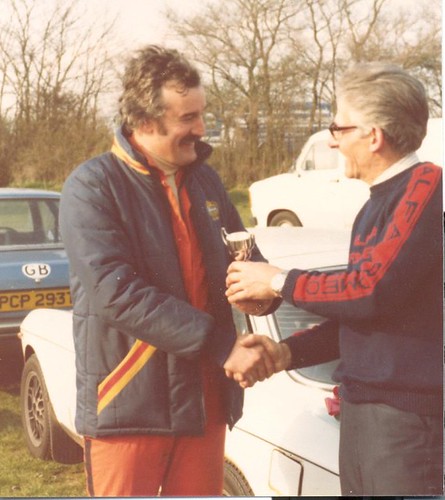 Ah. I see it is a cup! Our first Champion Richard Gamble receiving a trophy in 1982.