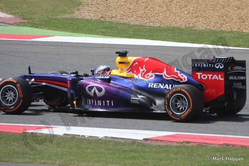 Sebastian Vettel in the 2013 British Grand Prix