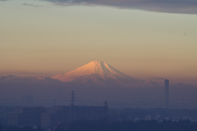 今日も富士山が綺麗にみえます。