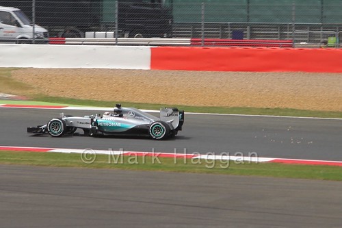 Lewis Hamilton in the 2015 British Grand Prix at Silverstone