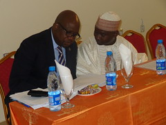 Right: DG  NEMA Muhammad Sani sidi  and  UN resident coordinator, Mr. DAOUDA TOURE at the meeting.