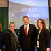 Rosaleen Sammon, Cait Noone and Fiona Gallen from Galway-Mayo Institure of Technology with Bryan Dobson