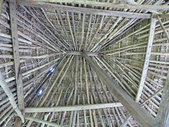 Hut roof from the inside